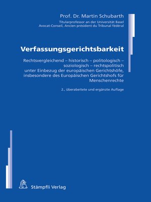 cover image of Verfassungsgerichtsbarkeit